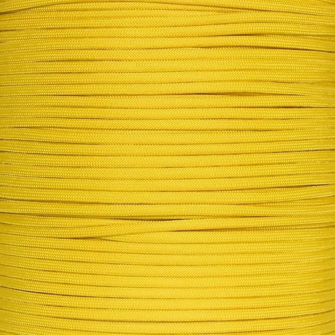 Paracord Planet Yellow 550 Paracord – 7 Strand Type III Paracord for Camping, Crafting, Utility and More! – F.S. Yellow (100 ft)