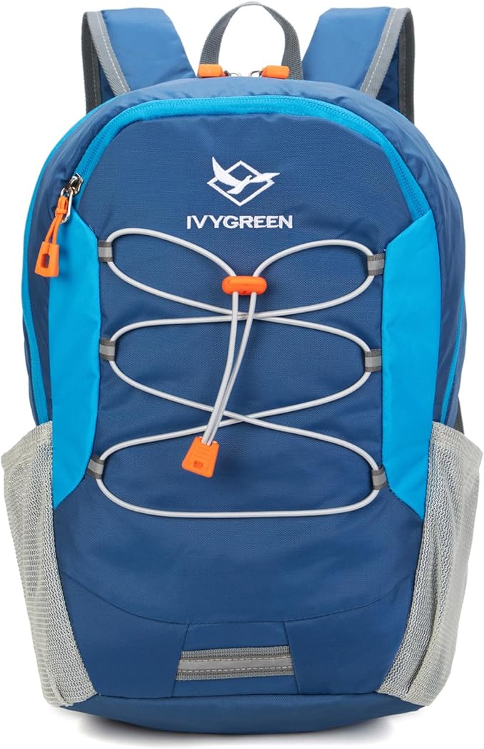 Little Kids Hiking Backpack for Boys or Girls, Small Daypack for Camping or Travel (Blue)