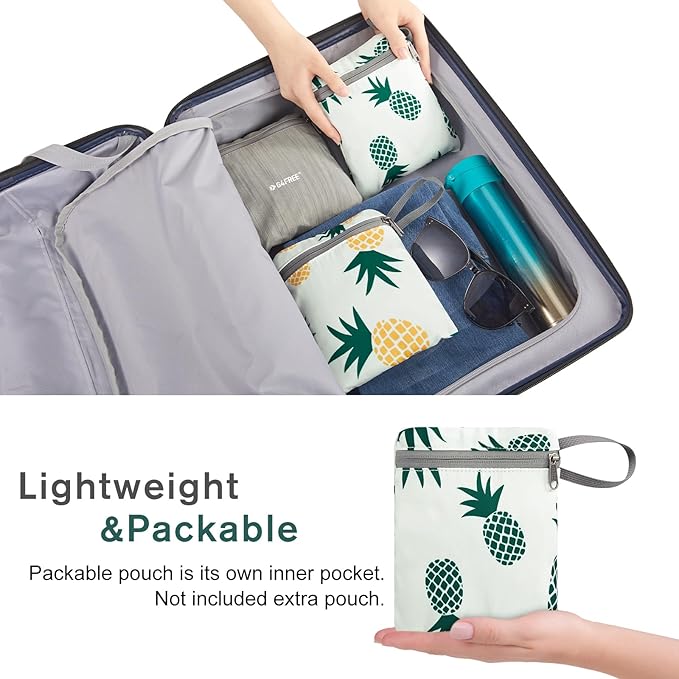 G4Free 10L/15L Hiking Backpack Lightweight Packable Hiking Daypack Small Travel Outdoor Foldable Shoulder Bag(Green Pineapple)