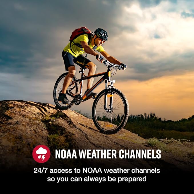 Cobra ACXT1035R FLT Floating and Waterproof Walkie Talkies for Adults & Compatible Cobra Surveillance Headset: Rechargeable, 22 Channels, Long-Range, 2 Two-Way Radios, 2 Headsets, Black/Orange