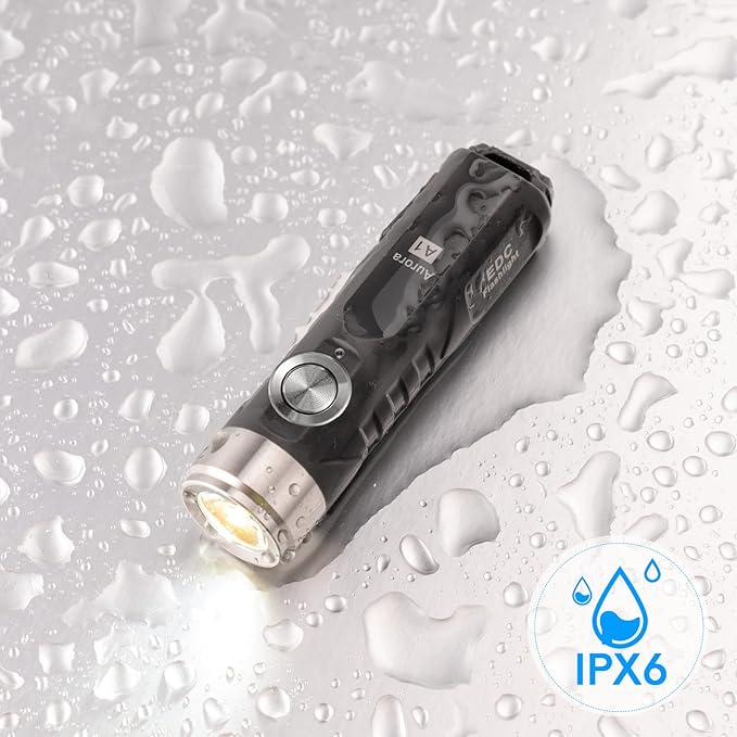 RovyVon Aurora A1 Keychain Flashlight USB C Rechargeable, Max 420 Lumen Super Bright with EDC Mini Size, 5 Mode Easy Use, Waterproof, Perfect for Camping Emergency Outdoor