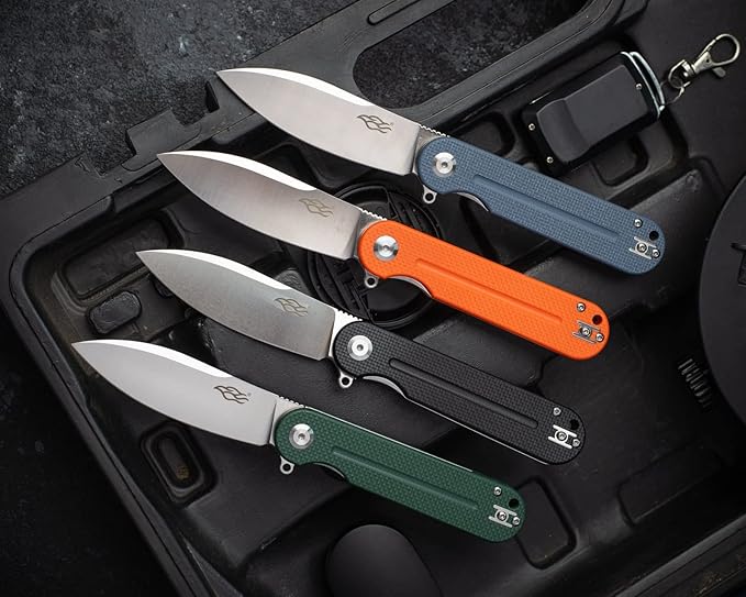 Firebird GANZO FH922-GY-US Pocket Folding Knife D2 Steel Blade G10 Anti-Slip Handle with Clip Camping Hunting Fishing Outdoor EDC Pocket Knife Best Gift for Men Women (Grey)