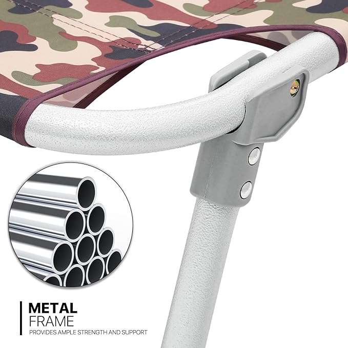 MoNiBloom Lightweight Folding Camping Cot Bed, Ultralight Folding Portable Compact Cots for Outdoor Travel Base Camp Hiking Mountaineering Lightweight Backpacking, Weight Capacity 195 lbs, Blue