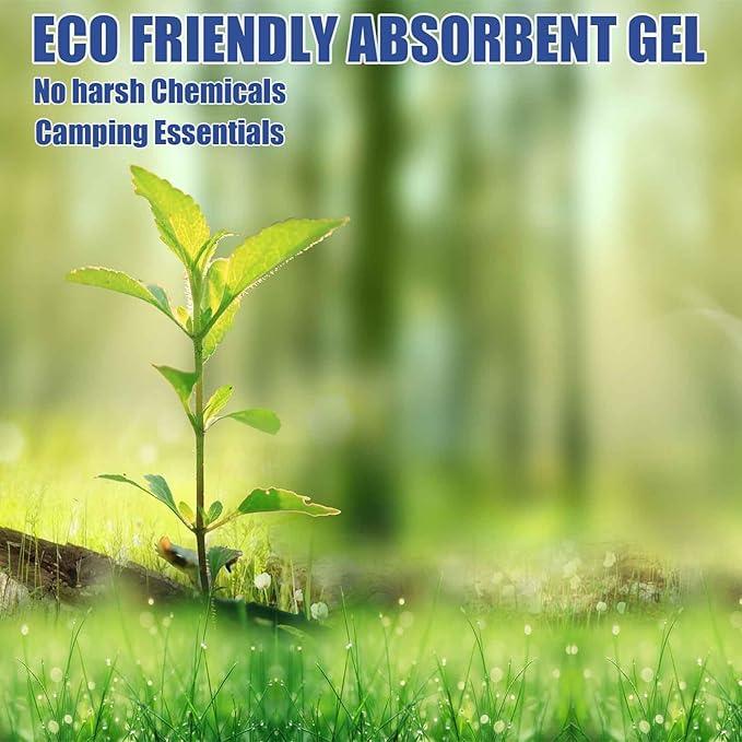 20 Pack Poo Urine Powder(Lemon Scent,15g/Pack) with 20 Count Portable Toilet Bags,Portable Toilet Powder,Urine Solidifier for Camping