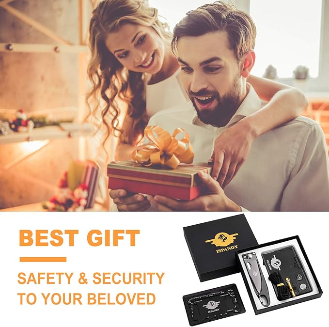 Multitool Tool Pocket Tool Gift for Men with 7 in 1 Folding Keychain Tool,18 in 1 Pocket Tool,46 in 1 Credit Card Tool Wallet Tool Gift Boxed Stocking Stuffers for Men, Husband, Father's Day Gift…