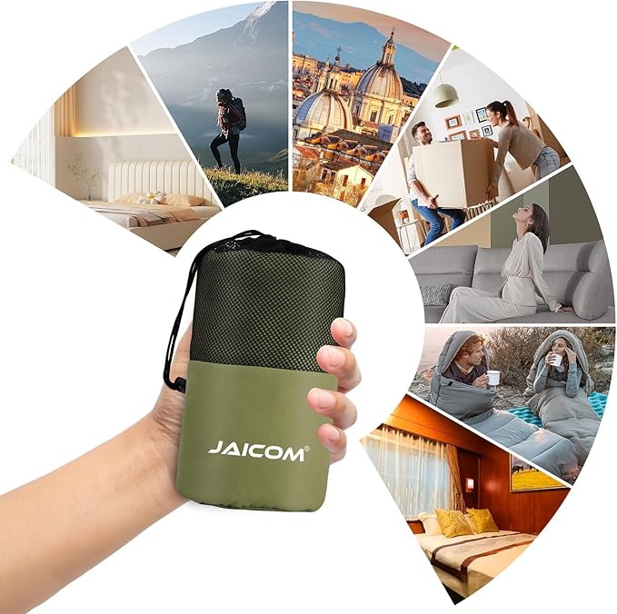 Sleeping Bag Liner, Adult Sleep Sack & Travel Sheets, Ultralight and Portable Camping Sheets - Suitable for Hotel, Camping, Hostels, Business Trips, Tanning, Bed, Backpacking