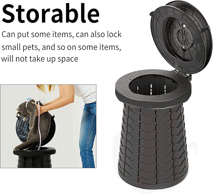 ALEVMOOM XXL Portable Toilet for Camping,880lbs Capacity,19.7" H Adjustable Portable Toilet with 7 Garbage Bags,Porta Potty for Adults,Collapsible Luggable Loo for Camping/Travel/Hiking/Car