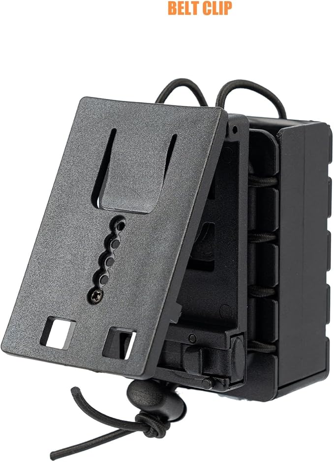 Compact Radio Holster Polymer Walkie-Talkie Case w/Duty Belt/MOLLE Vest Clip Two Ways Radio Pouch Interphone Carrier Sheath for Police Law Enforcement Security Firefighter Rescue EMS EMT