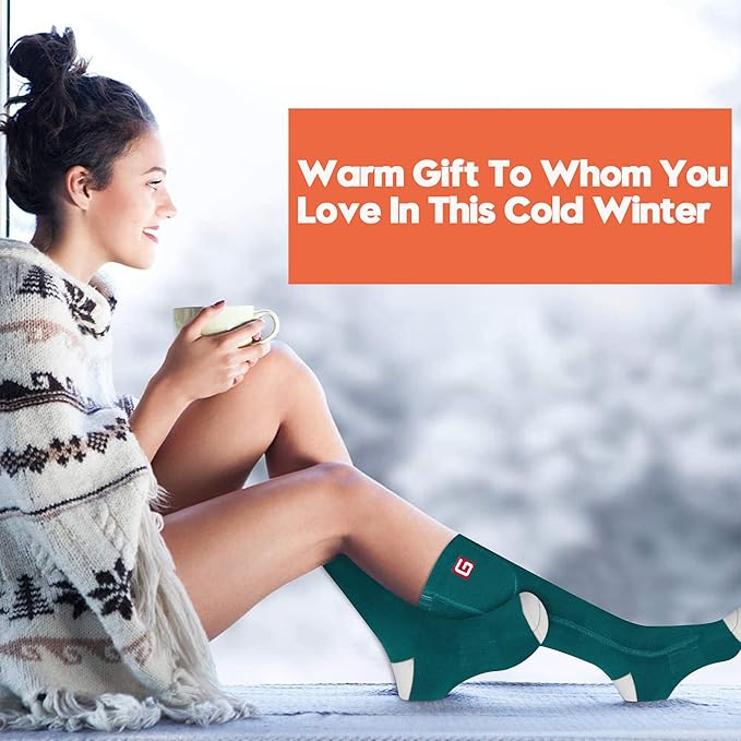 Autocastle Heated Socks, Electric Heated Socks for Men Women, Rechargeable Battery Heating Socks, Winter Warm Thermal Socks, Washable Unisex Foot Warmers for Hunting Camping Skiing Hiking Outdoors