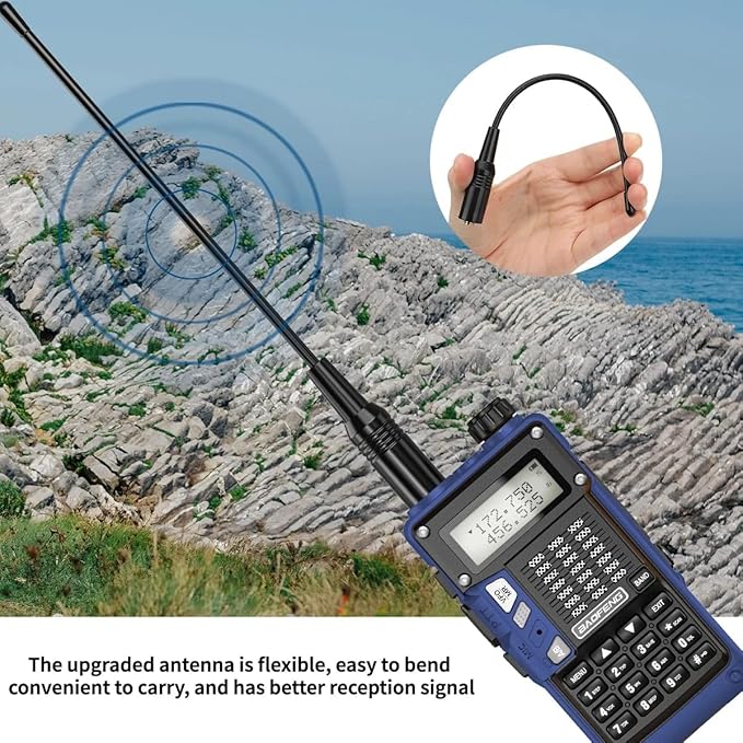 Baofeng Radio UV-S9 Pro Ham Radio Handheld Upgrade of UV-5R Dual Band 8W High Power Portable Two Way Radio with Battery and USB Charger Cable Walkie Talkies(Blue)