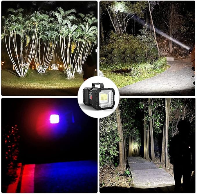 Bright Rechargeable Flashlight,JODK Portable Handheld Spotlight Searchlight 20000mAh 4000LM with 3+4 LED Lights Modes, High Lumen Waterproof Flashlight - XLarge