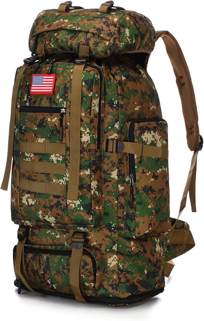 100L Hiking Camping Backpack Tactical Backpack for Men and Women Large Survival Hunting Waterproof Backpack Molle Rucksack Military Camping Backpacking Daypack''