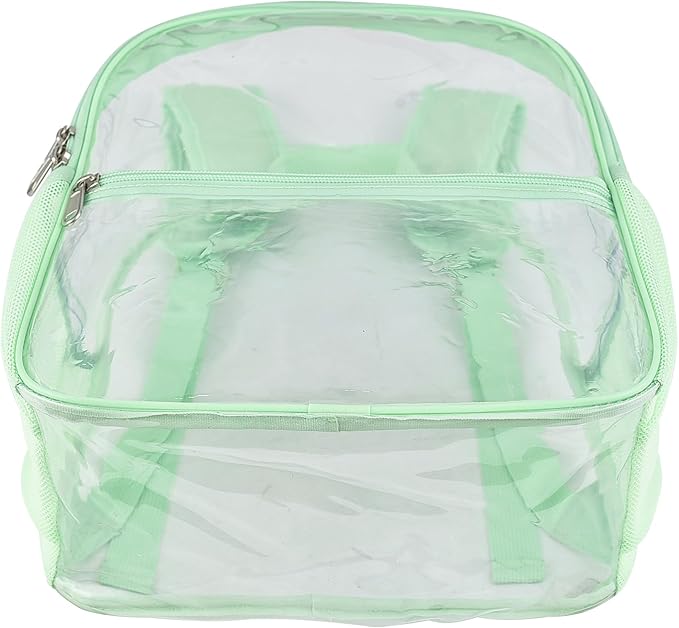 Oraben Clear Backpack for Stadium Events 12x12x6 Stadium Bag, Mini Small Clear Bag with Front Pocket for Concert Sport Events Work Travel