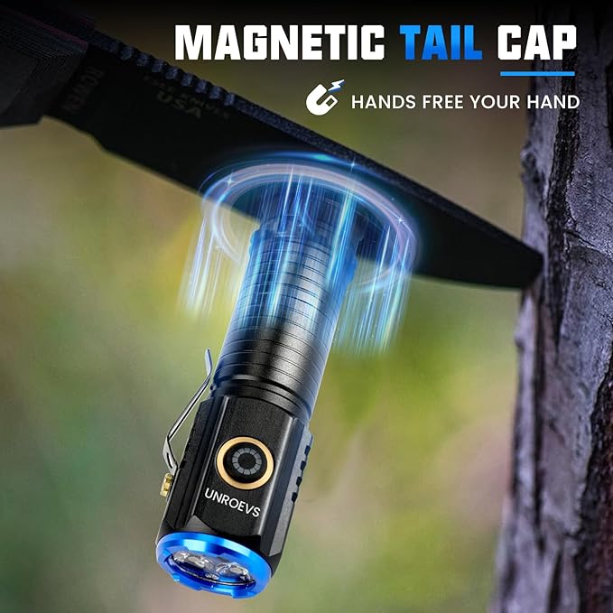 2550 Lumen 2-in-1 Small Flashlight,Led Rechargeable Flashlights High Lumens USB C Charge,Small Powerful Flashlights with 5 Modes, Magnetic Flashlight for Camping, Hiking, Emergency
