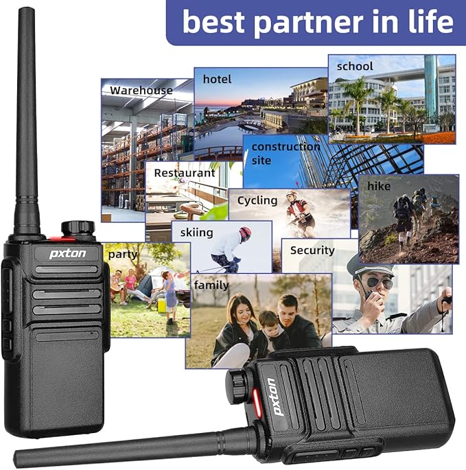 999S Rechargeable walkie talkies for Adults Long Range with Upgrade earpieces and Charger Dock,GMRS Handheld Two Way radios IP54 Waterproof 10 NOAA CH walkie Talkie (2 Pack)
