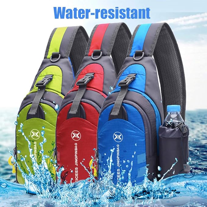 Peicees Chest Crossbody Sling Backpack Bag Travel Bike Gym Daypack for Women Men