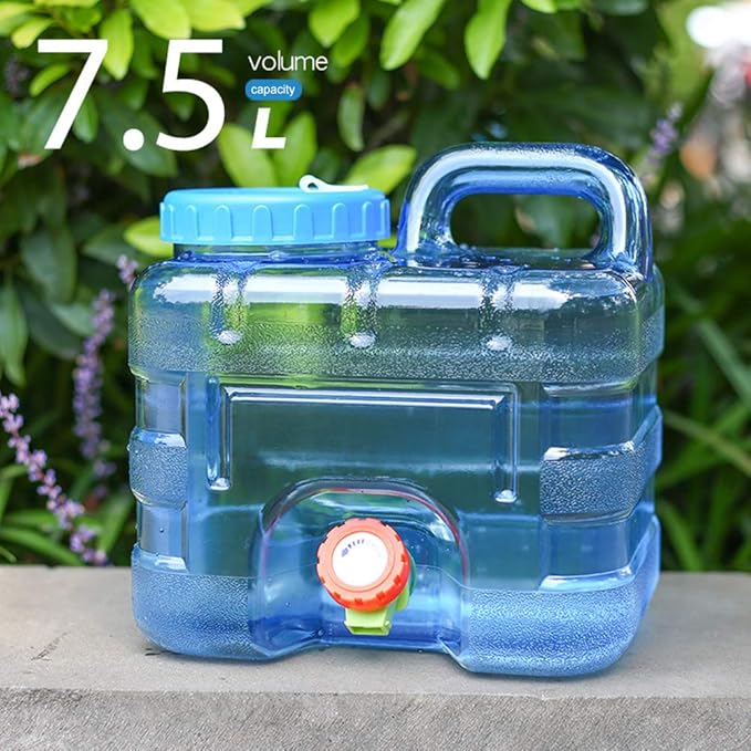 Water Storage Containers, Camping Water Container, Portable Water Tank with Faucet Camping Bucket with Tap Water Jug with Spigot BPA Free Emergency Water Storage for Outdoor Camping Hiking