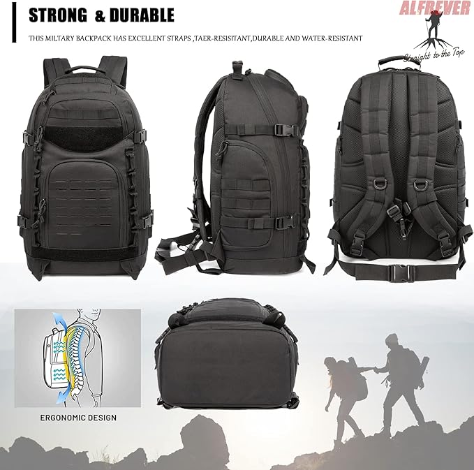 38L Military Tactical Backpack Men Assault Pack Bag|Army Backpacks|Large Camping Hiking Rucksack Daypack for Outdoor