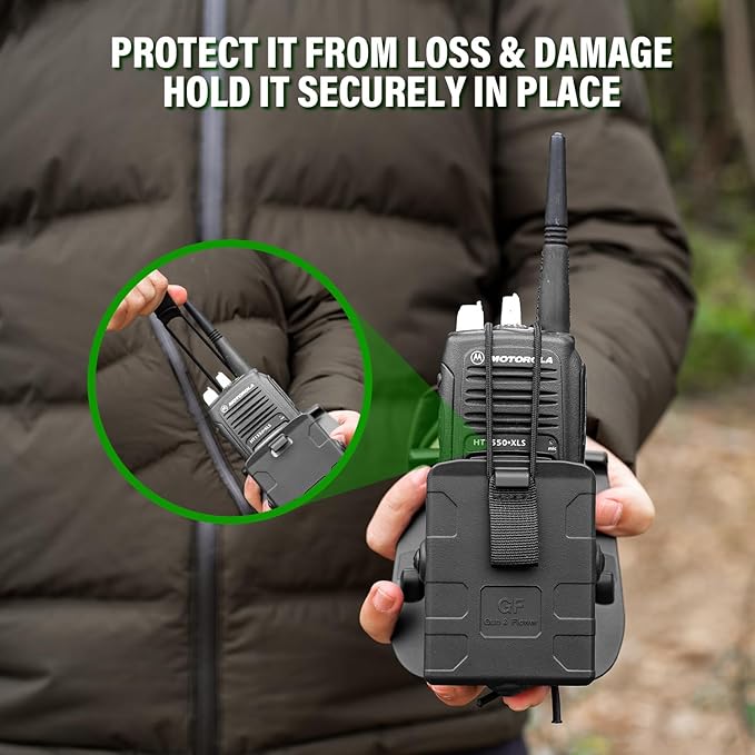 Gun & Flower Universal Tactical Radio Holster for Two-Way Walkie Talkies, Radio Pouch for Motorola, Kenwood, HYTERA Many Types, Law Enforcement Accessories, Adjustable Storage with 1 Pack