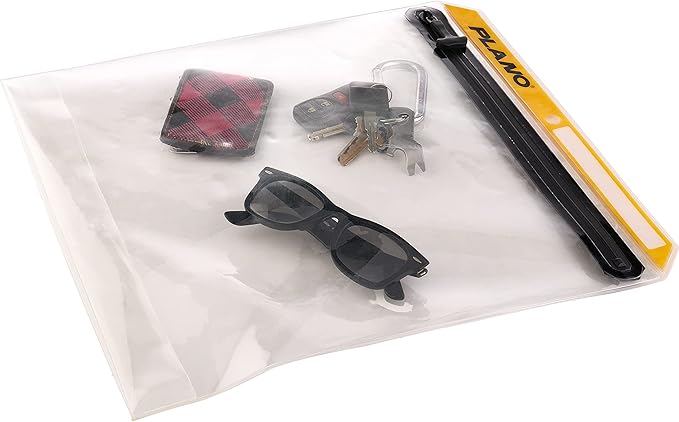 Plano Stowall Series Deluxe XL Waterproof Storage Bag, Transparent, TPU Plastic, Tackle Organization Storage, Heavy-Duty Resealable Zipper Seal Closure