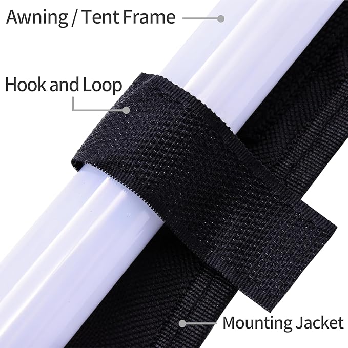 ALL-TOP Flexible Camping Light Strip with Mounting Jacket - 1300 Lumen - (White/Amber) - IP67 Dual-Protection Water Resistance - RV Camping, Overland, Awning Light and Boating
