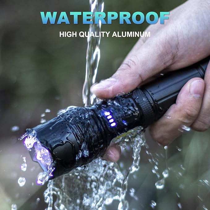 Rechargeable LED Flashlights High Lumens,990,000 Lumens Super Bright Flashlight,High Powerful Flash Light 7 Modes with COB Work Light,IPX7 Waterproof for Outdoor Emergency Camping Hiking