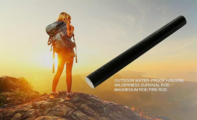 egreen Emergency Fire Starter Ferro Rod Striker Magnesium 6 Bags for Camping Hiking Bushcraft Survival Outdoor Hurricane + Free Tin Box (12 Bags Magnesium + Ferro & Striker)
