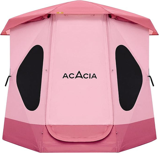 ACACIA Beach Tent Sun Shelter | 4-Person Portable Camping Tent with UPF 50+ Protection | Easy Setup Pop up Sun Shade | 10×10ft Privacy Sunshade for Camping & Backyard