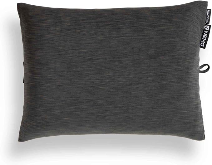 NEMO Fillo Elite Ultralight Pillow | Inflatable Backpacking Pillow for Travel, Backpacking, and Camping, Midnight Gray