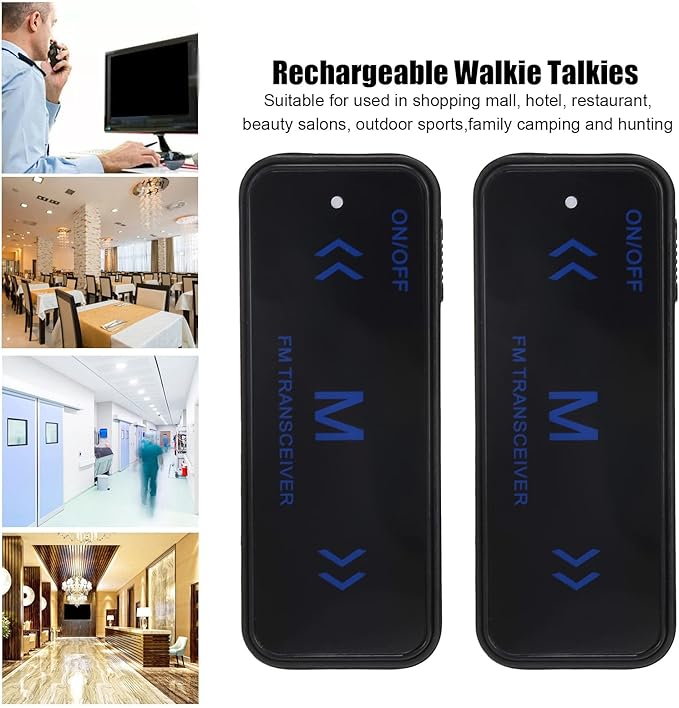 Mini Micro Walkie-Talkie,V108 Rechargeable Handheld Remote Walkie-Talkie Pair,Portable USB Two-Way Radio,Suitable for Shopping Malls,Restaurants,Outdoor Sports,Etc.(V108)