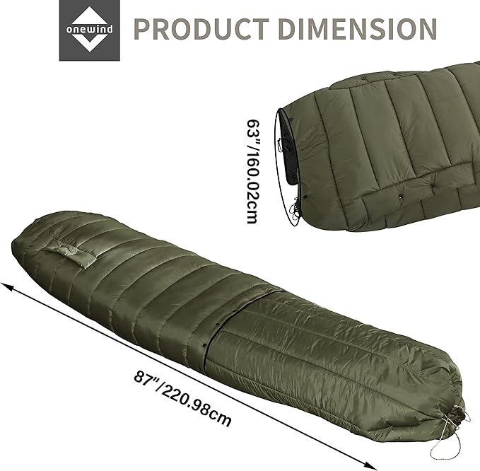 Onewind Hammock Top Quilt with Footbox, Lightweight and Portable Sleeping Quilt Camping Sleeping Bag for Backpacking and Hiking