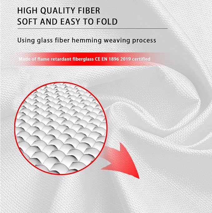 Emergency Fire Blanket for Kitchen, 40"x40" Fiberglass Fire Suppression Blanket-Flame Retardant Blanket Fire Safety Blanket for House Camping Car Office Warehouse Emergency Survival Safety (2pack)