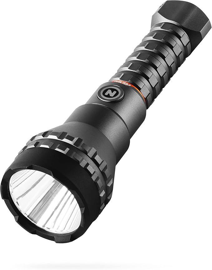 NEBO Luxtreme 500-Lumen LED Flashlight –Bright Rechargeable Flashlight with 4 Light Modes & 12000 Rechargeable Flashlight with 2X Zoom, 5 Light Modes, Waterproof (IP67), and Power Bank