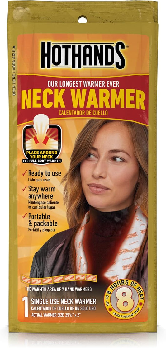 HotHands Neck Warmer - Up to 8 Hours of Warmth - Ready to Use, Portable & Packable