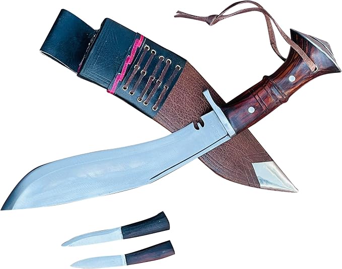 10" Hand Forged Full Tang Blade Service No 1 Guard Kukri, Traditional Highly Graded Carbon Steel Khukuri