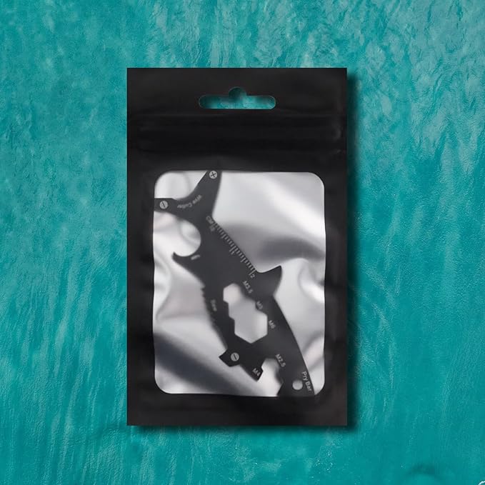 15-in-1 V15 Shark Shape Multitool, EDC Carabiner Camping Gadgets, Key Opener, Keychain Tool No Knife for Kids, Unique Gifts for Everyone Who Wants Nothing. (shark)
