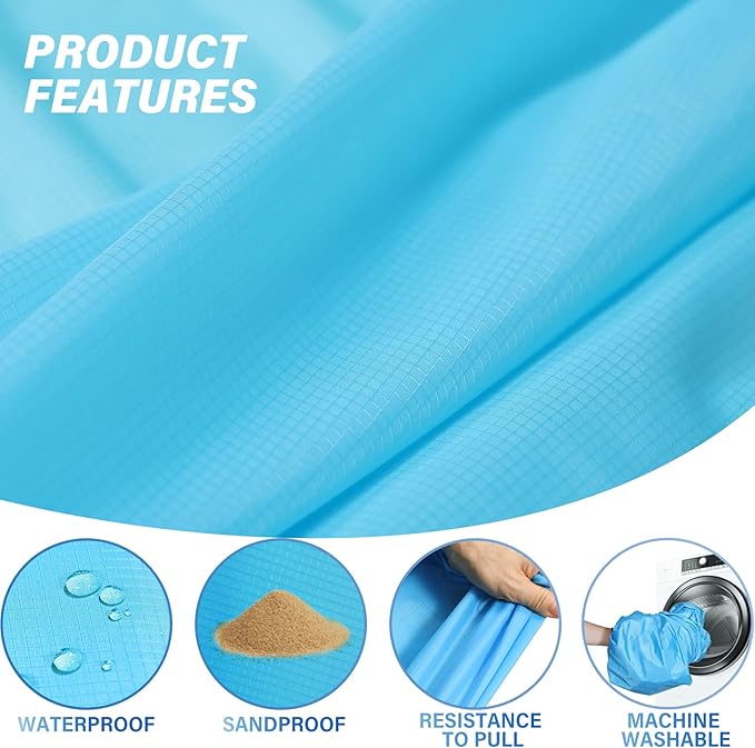 Beach Blanket Oversized Extra Large 78" X 81",Waterproof Sandproof Beach Blanket 1-7 Adults Lightweight Durable for Travel Camping Hiking Picnic