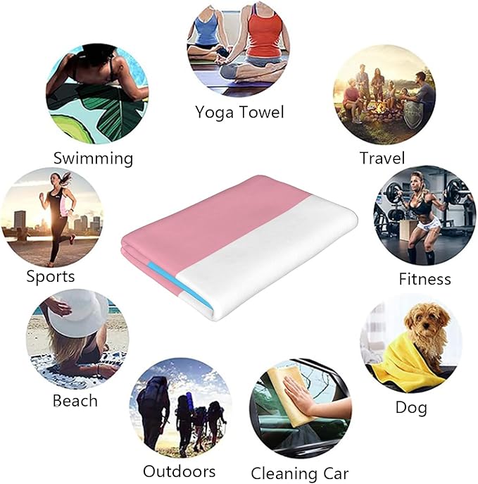 Microfiber Beach Towel Transgender Pride LGBT Flag Oversized Large Sand Free & Quick Dry Lightweight Towel for Adults Womens Mens Travel Camping Gym Pool Swim