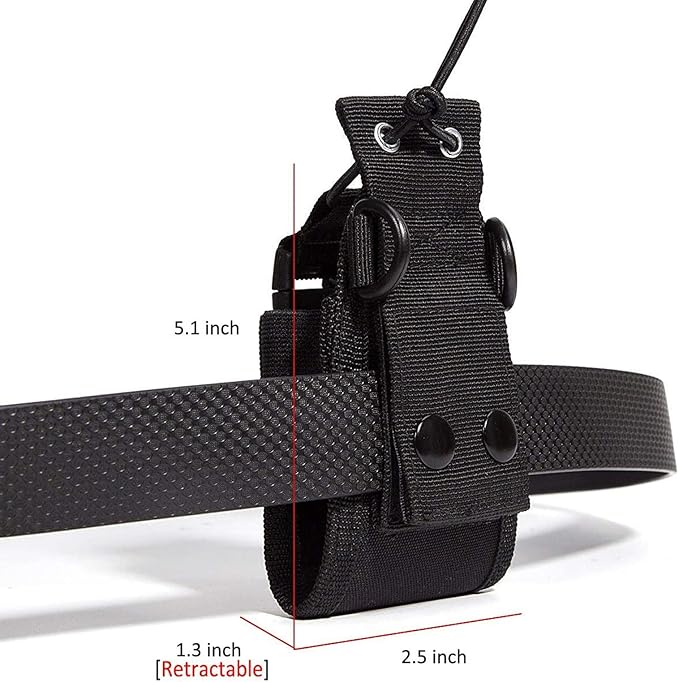 LUITON Radio Holder Walkie Talkie Pouch Molle Radio Pouch BaoFeng Radio Holster Strap Radio Case for Duty Belt Compatible with BaoFeng UV5R 888S F8HP Kenwood Icom HYT Arcshell Retevis H777 (2 Pack)