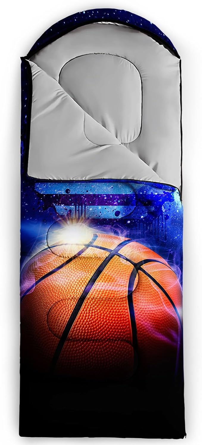 Kids Sleeping Bag for Boys Girls,Cute Puppy Print-Lightweight Warm Portable Outdoor Indoor-Waterproof Cold Weather Resistant Sleeping Bag for Camping Hiking