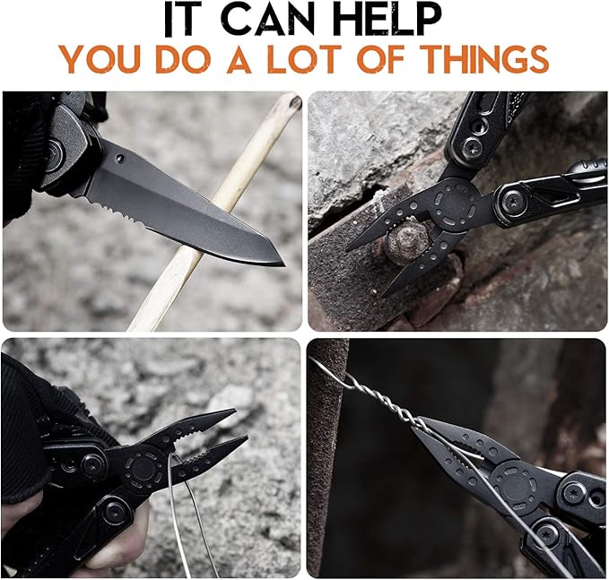 15 in 1 Multitool Pliers, Father's Day Gifts for Him, Christmas Birthday Gifts for Men, Dad Gifts from Daughter Son, Mens Gifts for Dad, Husband, Boyfriend, Grandpa