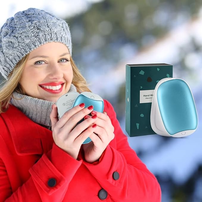 2 Pack Hand Warmers Rechargeable, 8000mAh Electric Portable Pocket Hand Warmer/Power Bank, Great for Outdoor Sports, Hunting, Golf, Camping, Warm Gifts for Women, Men