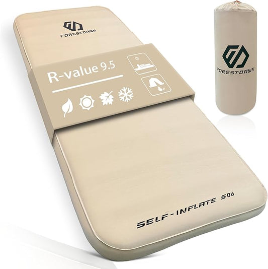 Self Inflating Sleeping Pad, 2.7" Extra Thick Memory Foam Camping Pad, 60S Fast Air Self Inflating Camping Mattress Pads, 4 Season Sleeping Mat for Camping Rooftop Tent Car Truck Van