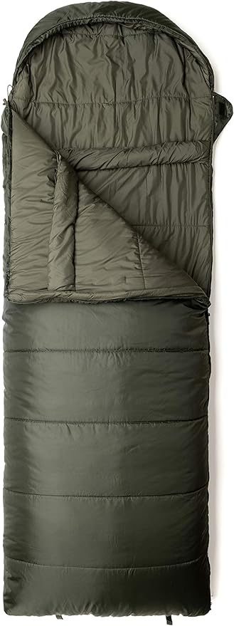 Snugpak Basecamp Ops Navigator Sleeping Bag with Compression Stuff Sack, Right Hand Zip, Olive
