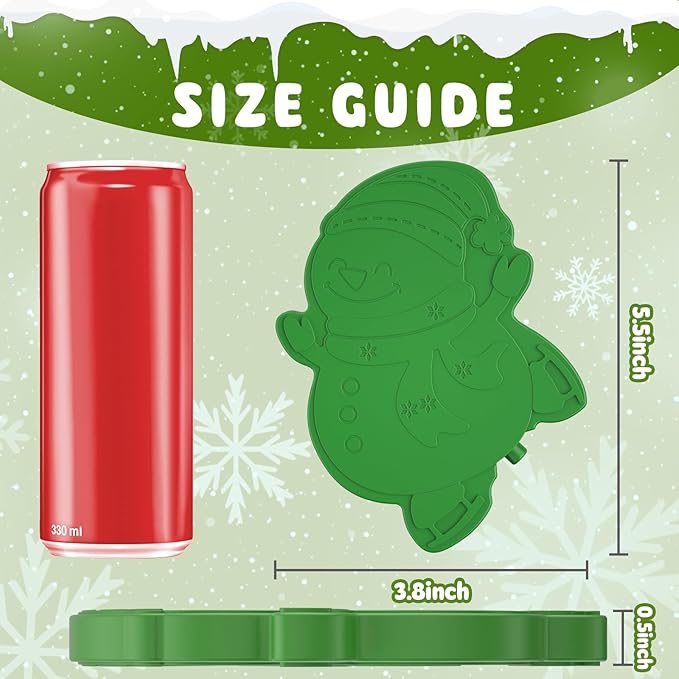 HiYZ Christmas Ice Packs for Lunch Boxes - Reusable Kids Ice Packs - Quick Freeze, Space Saving, Long-Lasting Cooler for Lunch Box, Thin Ice Packs Ideal for Travel, Picnics, and School
