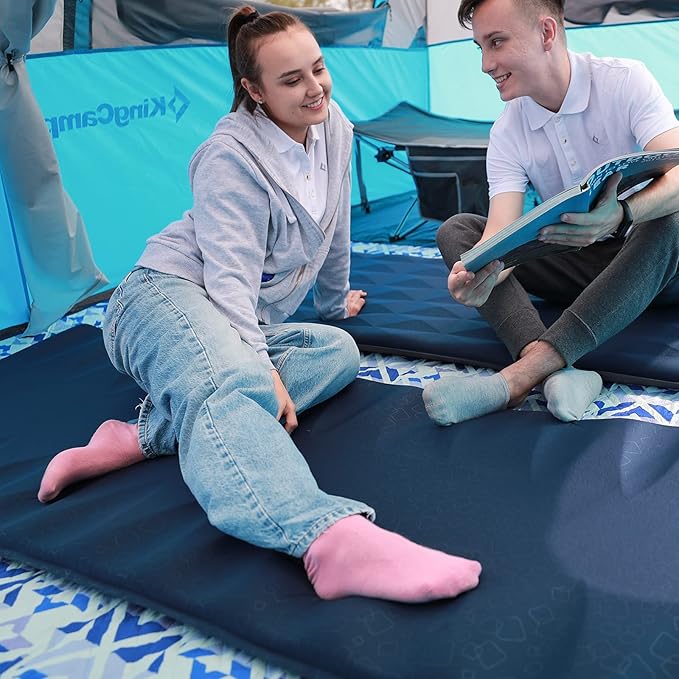 KingCamp Self Inflating Sleeping Pad for Camping, Ultralight Portable Camping Cot Mat, Inflatable Luxury Camping Air Mattress Pad for Hiking, Outdoor, Car, Tent