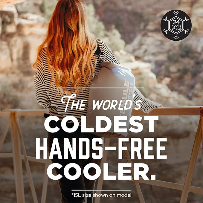 ICEMULE Classic Collapsible Sling Strap Cooler Hands Free, 100% Waterproof, Floats, 24+ Hours Cooling, Soft Sided Cooler for the Beach, Concerts, Traveling, RV-ing, Hiking, Kayaking, Camping & Fishing