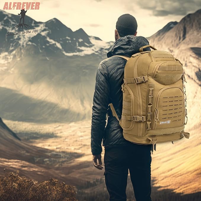 38L Military Tactical Backpack Men Assault Pack Bag|Army Backpacks|Large Camping Hiking Rucksack Daypack for Outdoor