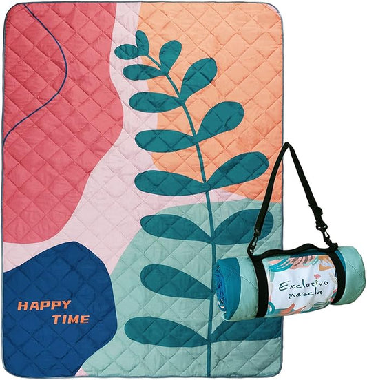 Exclusivo Mezcla Waterproof Picnic Blankets 3-Layer 60x80 Inches Large Sandproof Beach Blanket Foldable Outdoor Blanket for Camping on Grass Picnic Mat