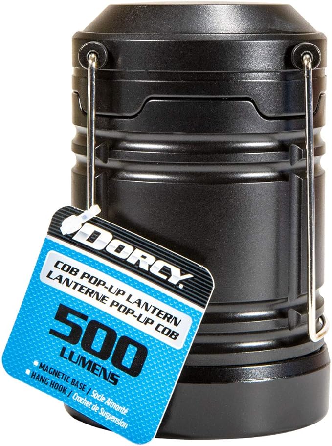 Dorcy Pop Up 500 Lumen COB Lantern - Bright, Compact, Durable for Camping, Home & Outdoors